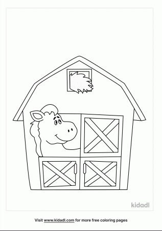 Stable Coloring Pages | Free Farm Coloring Pages | Kidadl