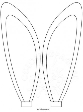 Bunny ears coloring sheet – Coloring Page