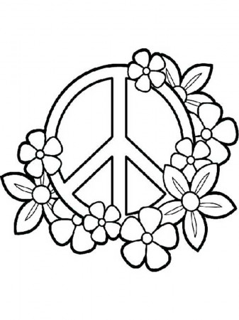 Free Peace coloring pages for Adults. Printable to Download Peace coloring  pages.