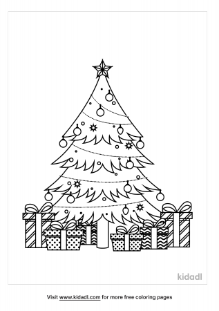 Gifts Under Christmas Tree Coloring Pages | Free Christmas Coloring Pages |  Kidadl