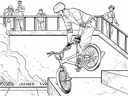 bmx bike coloring page - Clip Art Library