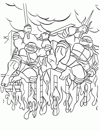 Teenage Mutant Ninja Turtles - Coloring Pages for Kids and for Adults