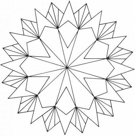 flower coloring pages print Printable Geometric Coloring Pages ...