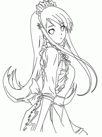 Picture of Princess Anime Coloring Page: Picture of Princess Anime ...