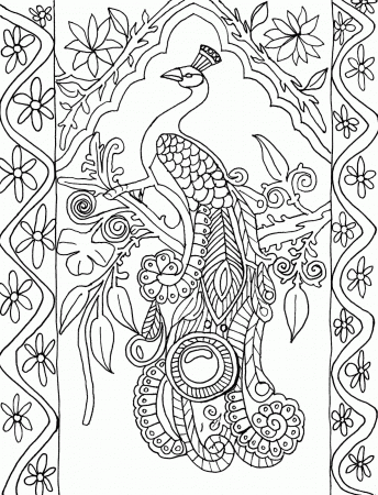 Related Peacock Coloring Pages item-11005, Peacock Coloring Pages ...