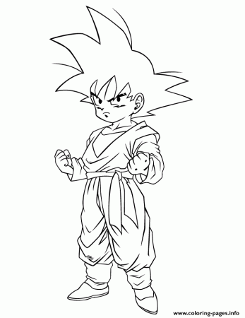 Print cool dragon ball gohan coloring page Coloring pages