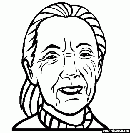 Jane Goodall Coloring Page | Free Jane Goodall Onl