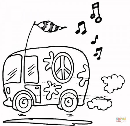 VW Bus coloring page | Free Printable Coloring Pages