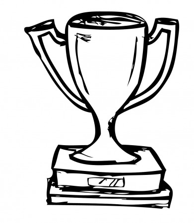 Coloring Page of a Trophy and Award - Get Coloring Pages