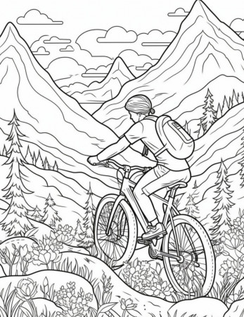 Mountain Bike Coloring Pages