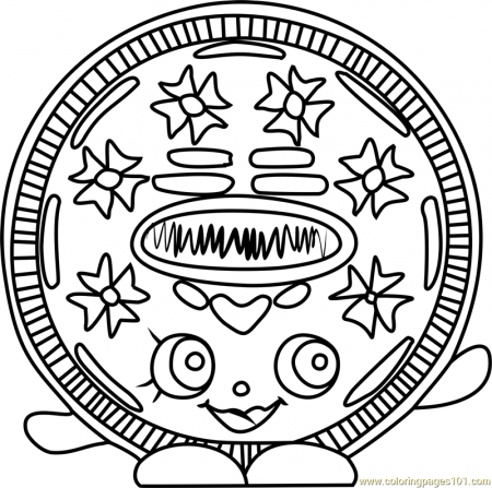 Cream E Cookie Shopkins Coloring Page for Kids - Free Shopkins Printable Coloring  Pages Online for Kids - ColoringPages101.com | Coloring Pages for Kids