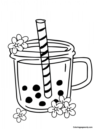 Boba Tea Coloring Pages Printable for ...