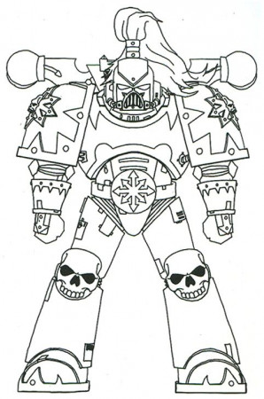 Space Marine Coloring Page