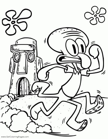 Squidward House Coloring Pages - Get ...