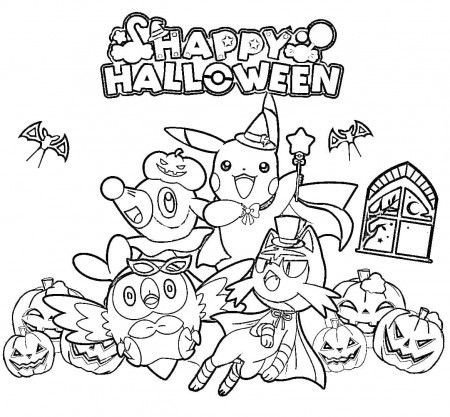 Pokemon Halloween coloring pages ...