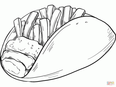 Taco coloring page | Free Printable Coloring Pages