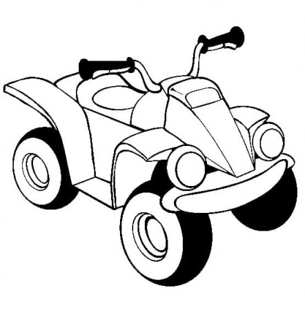 Quad Bike ATV Coloring Page - Free Printable Coloring Pages for Kids