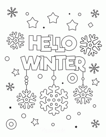 Free Printable Winter Coloring Pages for Kids & Adults