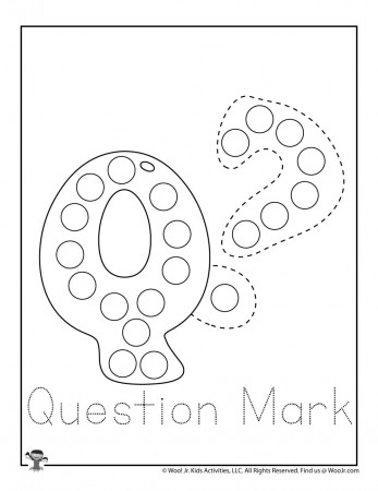 Question Mark Bubble Letter Dot Marker Printable | Woo! Jr. Kids Activities  : Children's Publishing
