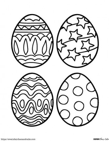 Free Printable Easter Egg Coloring Pages