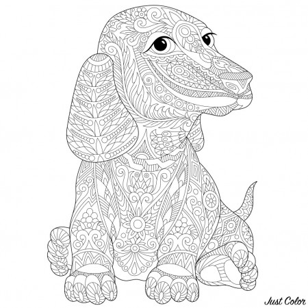 Dog coloring pages for kids - Dogs Kids Coloring Pages