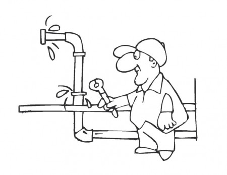Plumber 2 Coloring Page - Free Printable Coloring Pages for Kids