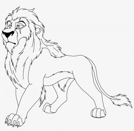 Fullsize Of Lion King Coloring Pages Large Of Lion - Scar Lion King Drawing  - 1086x1017 PNG Download - PNGkit