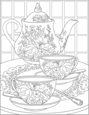 cool tea set coloring page : r/coolcoloringpages