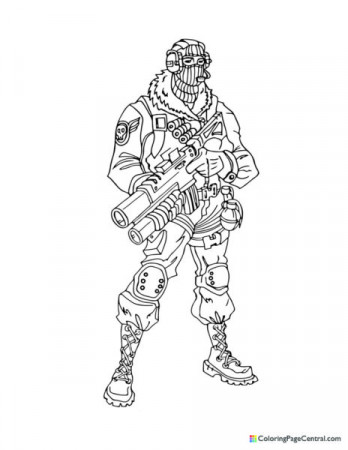 Fortnite - Skull Trooper 02 Coloring Page | Coloring Page Central