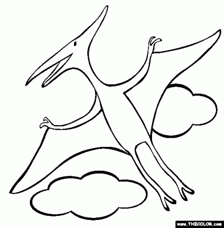 Pterodactyl Coloring Page | Free Pterodactyl Online Coloring