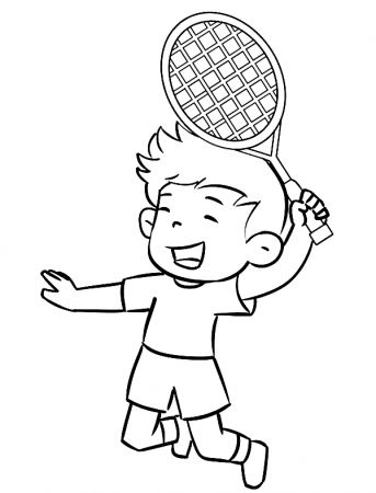 Play Badminton Coloring Pages - Badminton Coloring Pages - Coloring Pages  For Kids And Adults