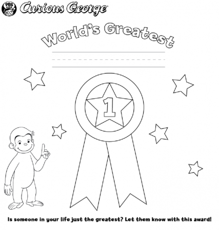 World's Greatest Award | Kids Coloring Pages | PBS KIDS for Parents