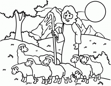 The Good Shepherd The Lost Sheep Coloring Pages For Kids #eNV ...