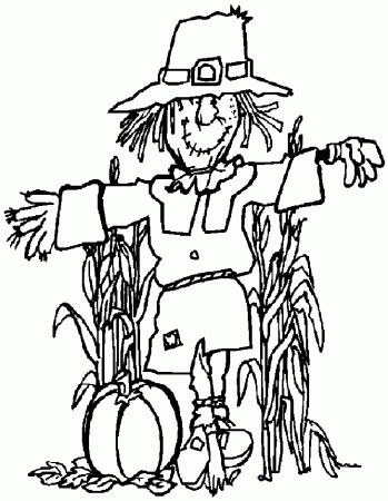 Scarecrow coloring pages to download and print for free