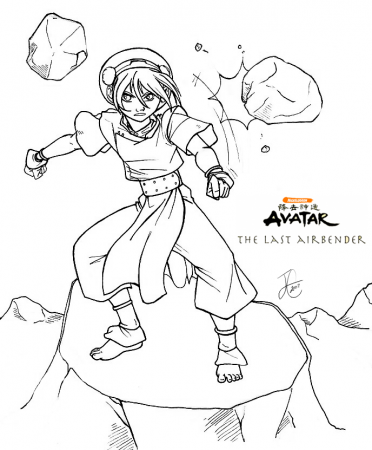 AtLA - Toph Coloring Page | Coloring pages, Pokemon coloring pages, Coloring  books