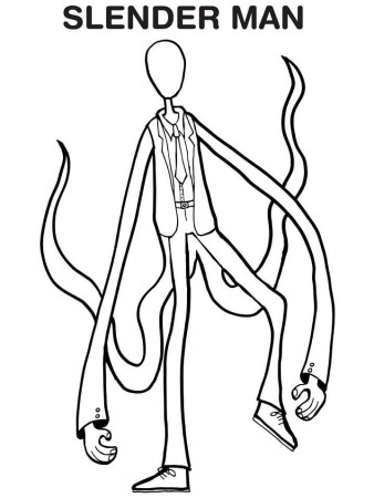 Slender Man 2 Coloring Page - Free Printable Coloring Pages for Kids
