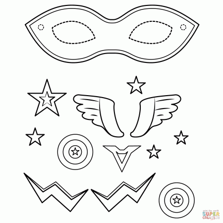 Superhero Mask coloring page | Free Printable Coloring Pages