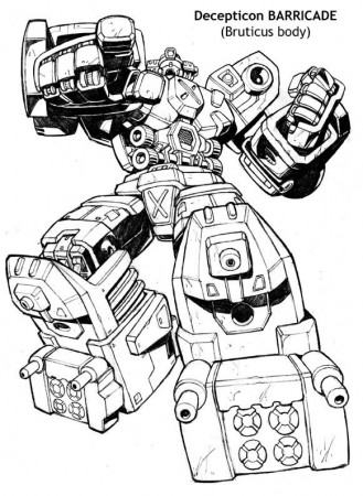 Decepticon Barricade | Coloring books, Coloring pages for boys,  Transformers coloring pages