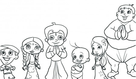Coloring Pages For Wedding Anniversary Pictures Colouring - Chota Bheem  Colouring Pages (#1054778) - HD Wallpaper & Backgrounds Download