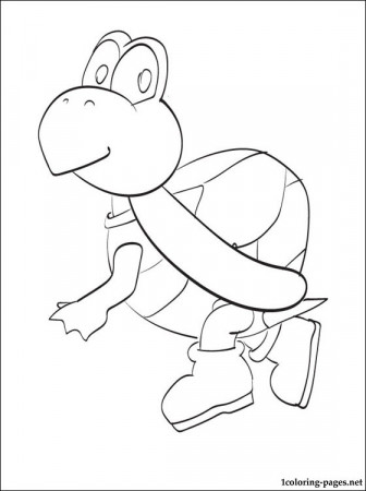 Koopa Troopa Mario coloring page | Coloring pages