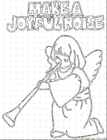 Angel Trumpet Coloring Page - Free Angel Coloring Pages ...