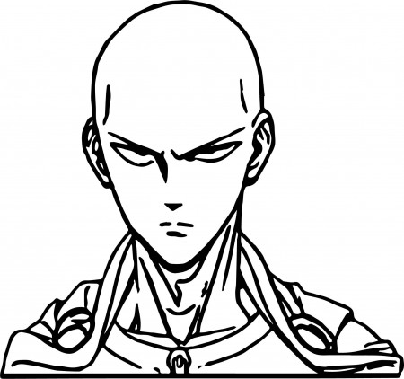 cool One Punch Man Anime Character Design Saitama Coloring Page ...