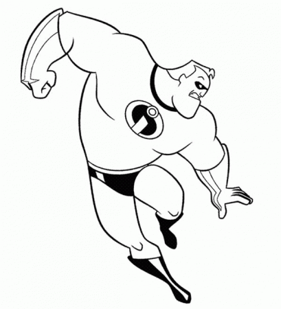 Mr. Incredible Coloring Page