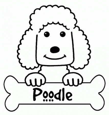 Free Poodle Coloring Page