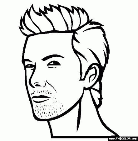 David Beckham Coloring Page | Free David Beckham O