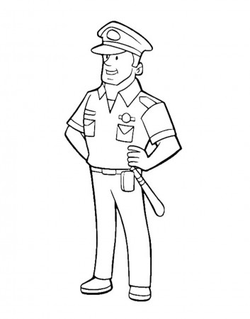 Free Printable Policeman Coloring Pages For Kids