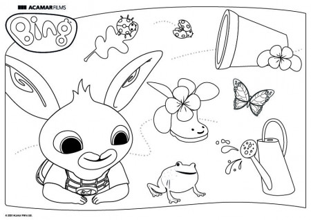 Bing the Bunny' Coloring Sheets | Coloring sheets, Spring spirits, Bunny