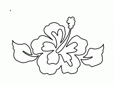 Coloring Pages Of Hibiscus Flowers - Coloring