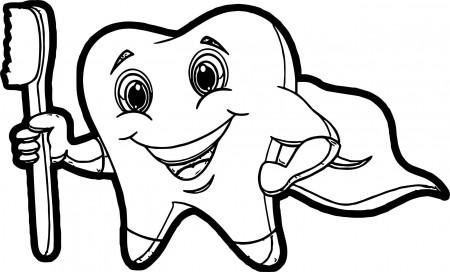 Tooth Coloring Pages Ready to Print | Tooth cartoon, Coloring pages,  Fathers day coloring page