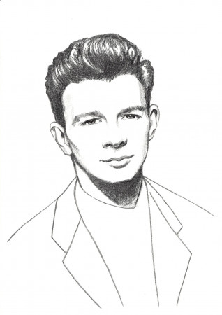 Rick Astley coloring page